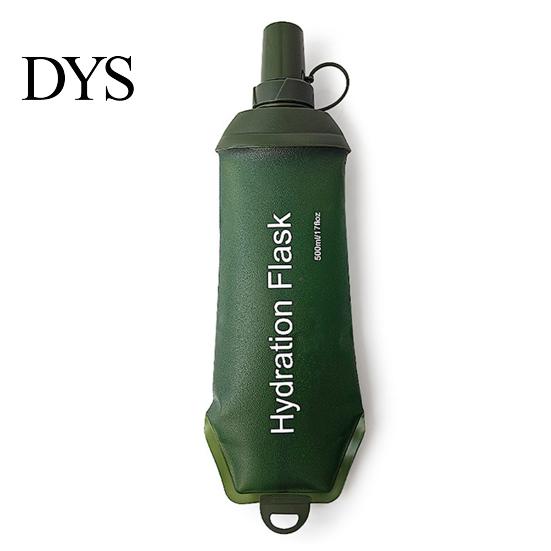 Collapsible Running Water Container TPU Soft Bottle Flask Food Grade Leak-proof Sports BPA Free Leakproof Foldable Outdoor Hydration