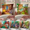 Веселая игра G-Gardenscapes Наволочка для подушки Короткий плюш Невидимая молния Комната Диван Наволочка