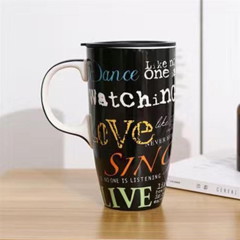 Креативная индивидуальная кружка, большая емкость, бытовая чашка для воды, расписная керамическая чашка для воды, кофейная чашка, чашка для молока, чашка для завтрака