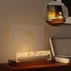 YuanDian Подставка для виниловых пластинок Now Playing, деревянная и акриловая, с LED-подсветкой, настольная, питание от USB, Лампа, Хранение, Аксессуары,