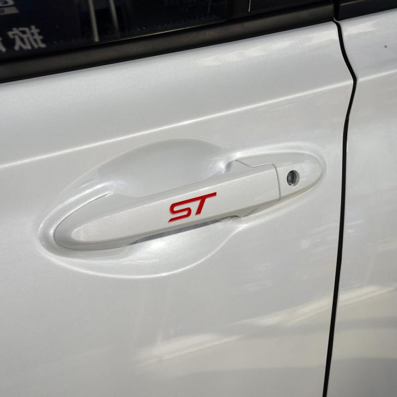 Red or Blue ST logo Car Body Stickers Valve CapFor Ford Focus 2 MK2 MK3 MK5 Fiesta Mondeo Fusion Escape Shelby Kuga x157 Ghia Mustang