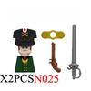 Средневековые солдаты Наполеоновских войн Фигурки Военные MOC Строительные блоки Рыцари Британские Французские Фузилеры Винтовки Оружие Детская игрушка B08