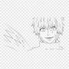 Colouring Pages Kaneki Drawing Tokyo Ghoul Iron On Patches For Clothing Applique Stickers On Clothes Heat-Sensitive Custom Patch