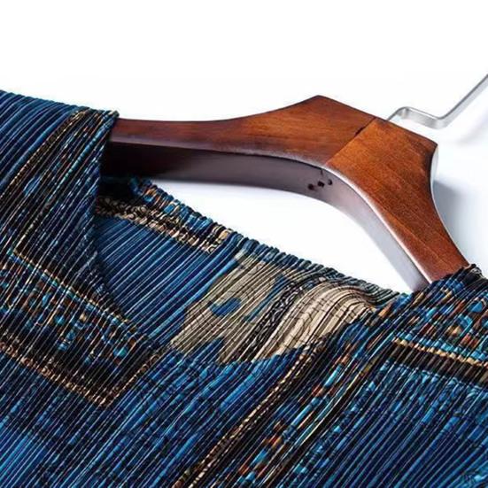 Летнее женское платье с круглым вырезом и короткими рукавами, винтажное платье с принтом, облегающее до колена, плиссированное женское платье среднего возраста, офисное платье миди для выпускного вечера