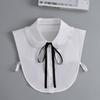 Sweet Bowknots Lapel False Collar for Women Faux Col Half Shirt Blouse Fake Collars Sweater Shirt Detachable Collars Accessories