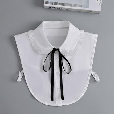 Sweet Bowknots Lapel False Collar for Women Faux Col Half Shirt Blouse Fake Collars Sweater Shirt Detachable Collars Accessories