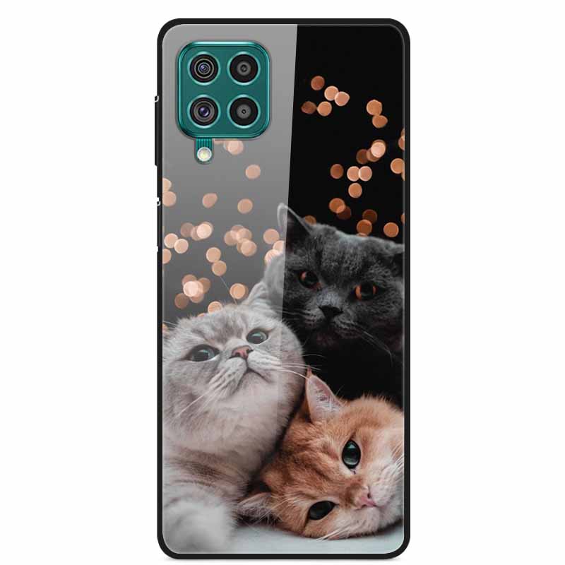 Для Samsung M32 Чехол Закаленное Стекло Жесткая Задняя Крышка Чехол Для Samsung Galaxy A12 A22 M32 Чехол Для Телефона Cover M 32 A 22 Funda Coque