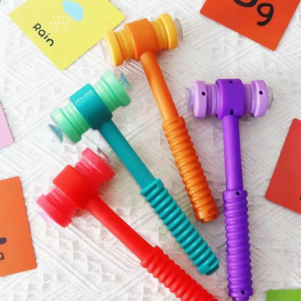 Parent-Child Suction Cup Hammer Learning Knock Suction Table Party Game  Kindergarten Toy