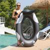 New Inflatable Black Whale With Net Hammock Adult Water Lounge Chair With Backrest Floating Bed Floating Hammock Swimming Ring Quality