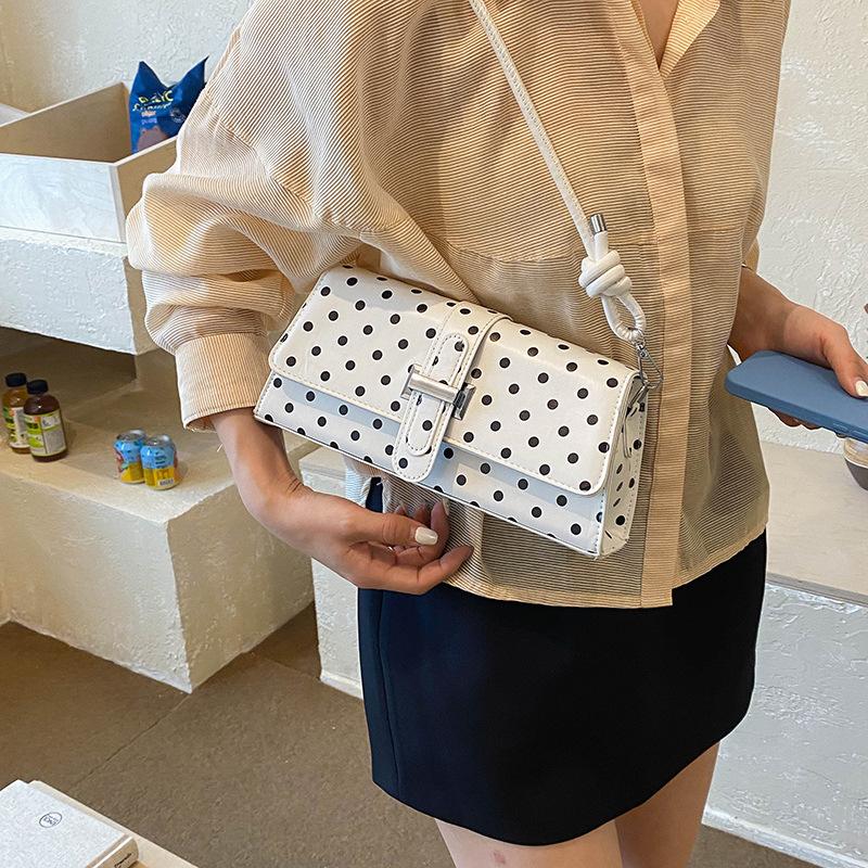 Women S Polka Dot Small Square Bag Fashion Shoulder Handbag For Work Commute