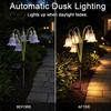 Landscape Path Lighting Solar Lily of the Valley Flower Lights Outdoor, Waterproof Garden Stake Lights, Yard Art Decoration Auto On/Off LED