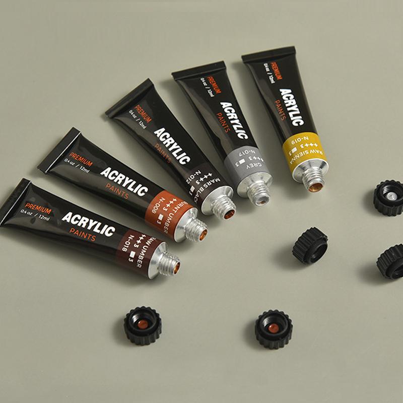 30 Color Drawing Pigment Acrylic Pigment 12ml Aluminum Tube Set Hand Drawn Graffiti DIY Art Painter Level Art Pigment