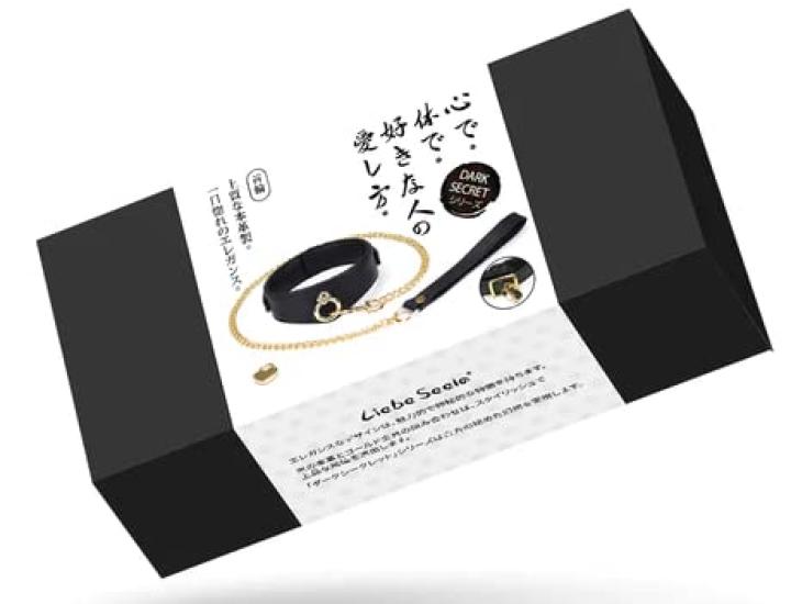 Liebe Seele Dark Secret Series Popular SM Goods Restraints Genuine Leather Cowhide Queen Cosplay Restraint Play Collar with High-end (Wide Padlock)