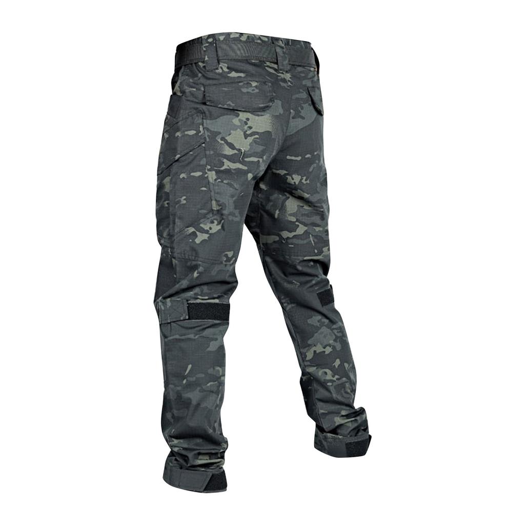 Мужские однотонные камуфляжные брюки-карго с несколькими карманами, мужские уличные брюки-карго с защитой от разрывов