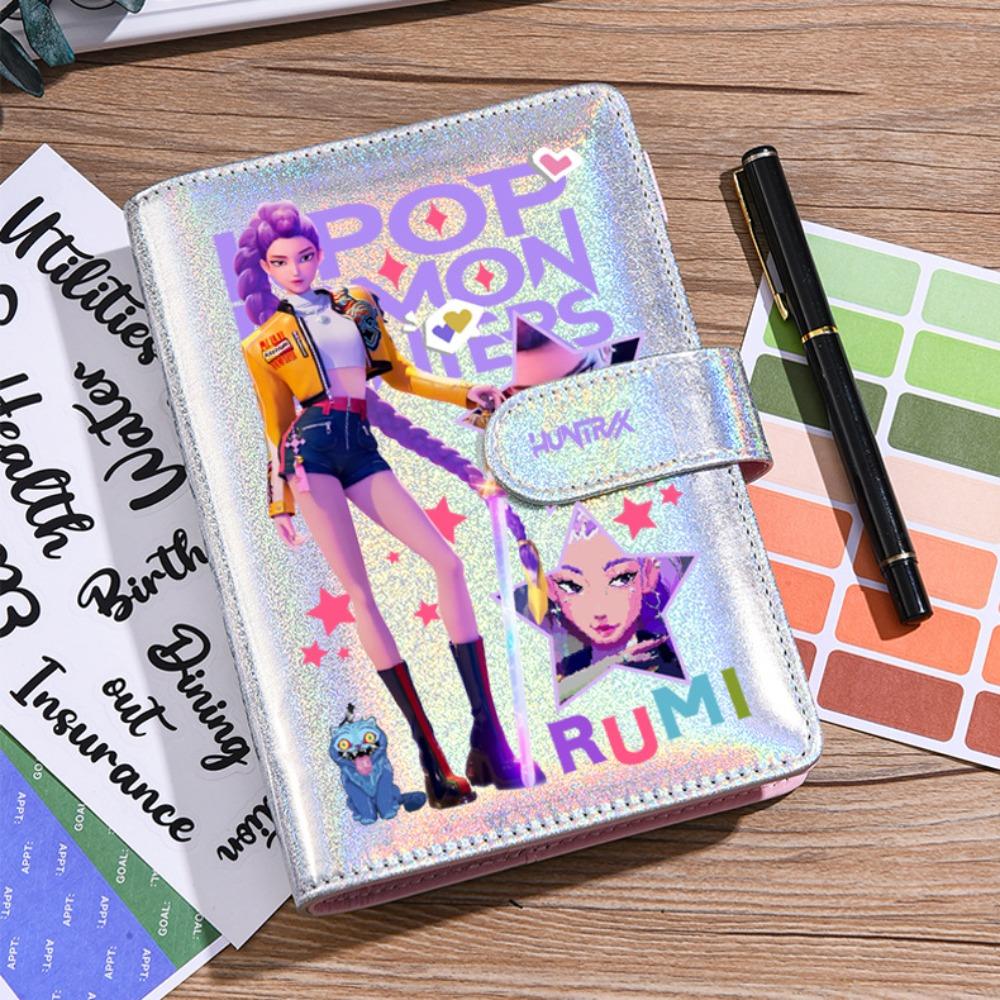 Peripheral Laser Notebook Student Handbook Notebook Hard Shell Loose-leaf Book Cartoon Animation