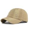 Solid Color Baseball Cap With Curved Brim Washed Cotton Sun Hat