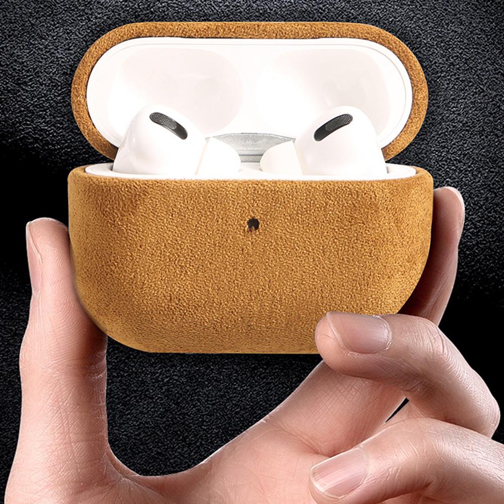 Чехол для Airpods Pro 2, Airpods Pro 3, Airpods 4, 3, ретро-замшевый кожаный чехол для наушников, роскошный чехол из искусственной кожи, полный комплект.