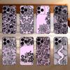Черный Чехол Для Телефона С Кружевным Узором Для iPhone 17,16,15,14,13,12,11 Plus,Pro Max,SE4Мягкий Силиконовый Черный Чехол