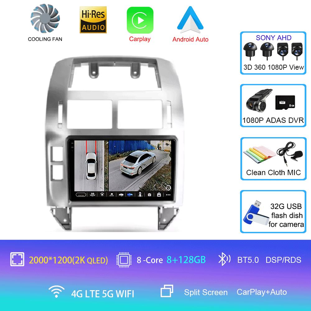 Android 14 для Volkswagen Polo Mk4 IV 4 2001 - 2009 Автомобильный радиоприемник Видеоплеер Навигация стерео GPS Нет 2din 2 din dvd