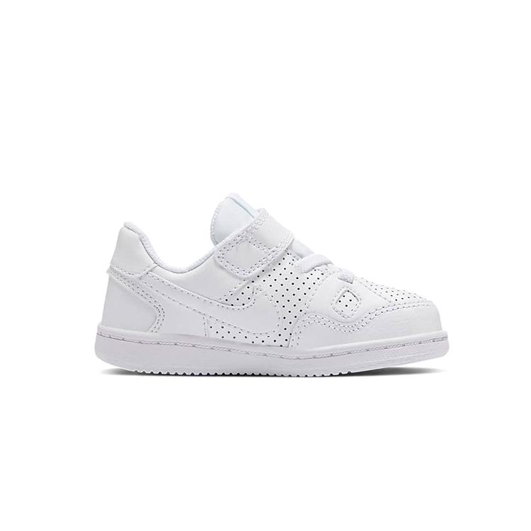 Nike Son Of Force Нескользящие, Износостойкие, Дышащие Низкие Кеды для Скейтборда Чисто-белые Для Младенцев и Малышей 615150-109
