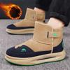 Модная зимняя хлопковая обувь с флисовой подкладкой, мужские сноубутсы для повседневной носки, устойчивые к холоду, удобные уличные сноубутсы
