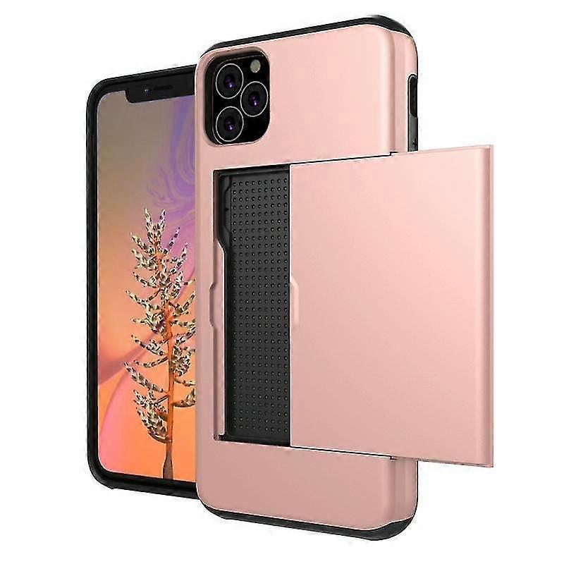 Cover case For Iphone 11 Pro Max Shockpro Rugged Armor Protective Case With Card Slot (navy Blue)