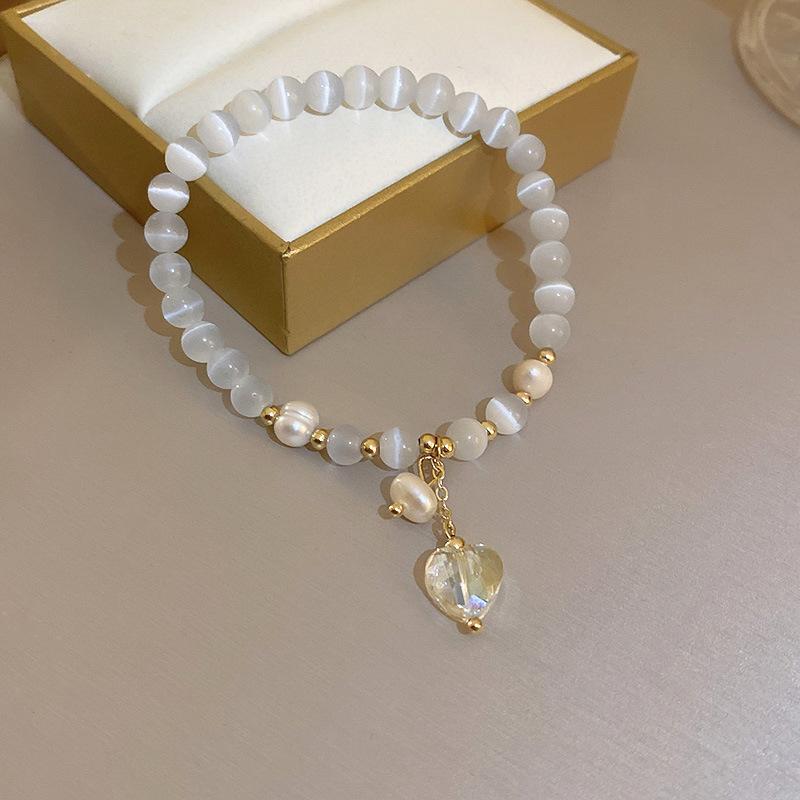 Natural Stone Bracelets Sweet Dopamine Pearl Baroque Bracelets Simple Collarbone Chain Fashionable Temperament Accessory