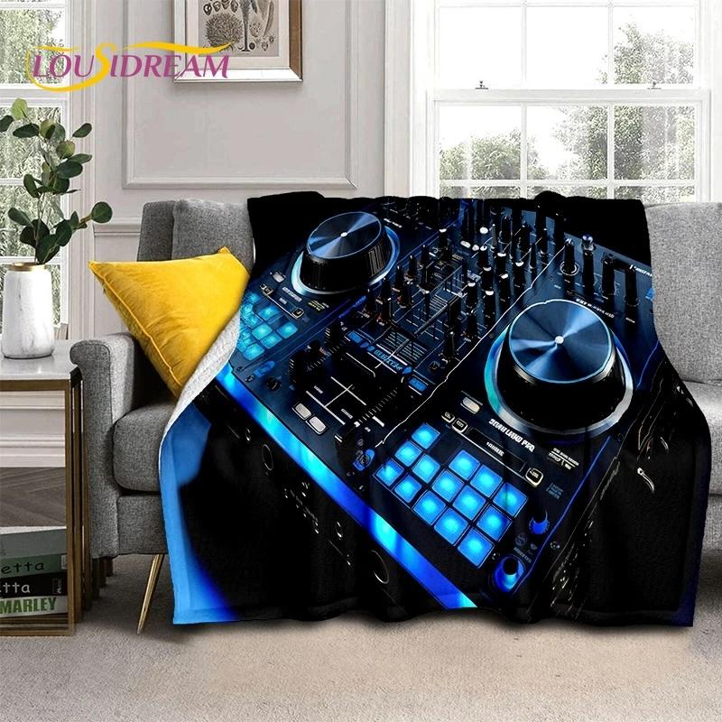 Виниловая пластинка музыка диджей экран лента мягкое фланелевое одеяло для кровати спальни дивана пикника, плед для укрытия на открытом воздухе отдых подарок