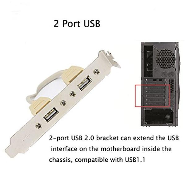 SinLoon Компьютерные Кабели Разъемы Новый USB-адаптер для материнской платы ПК Задняя Панель Кронштейн Расширения к IDC-кабелю материнской платы Адаптер Хоста [Набор из 2 шт.] &