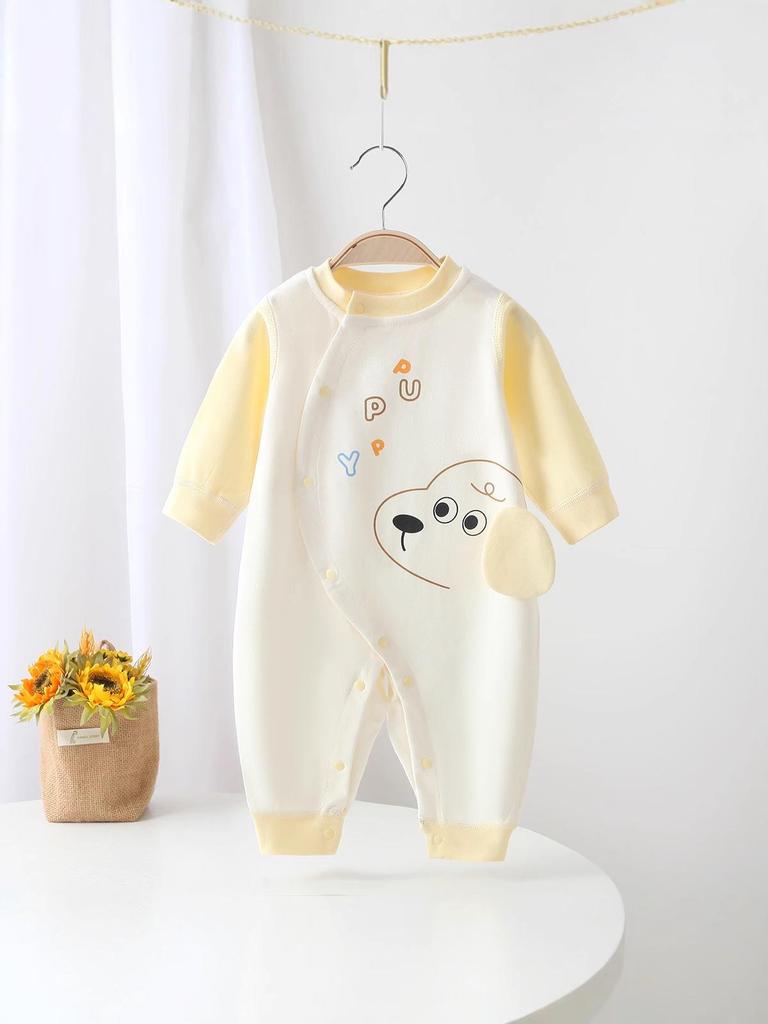 Pure Cotton Baby Romper - Newborn Spring/Autumn Jumpsuit Pajamas, Four Seasons Style