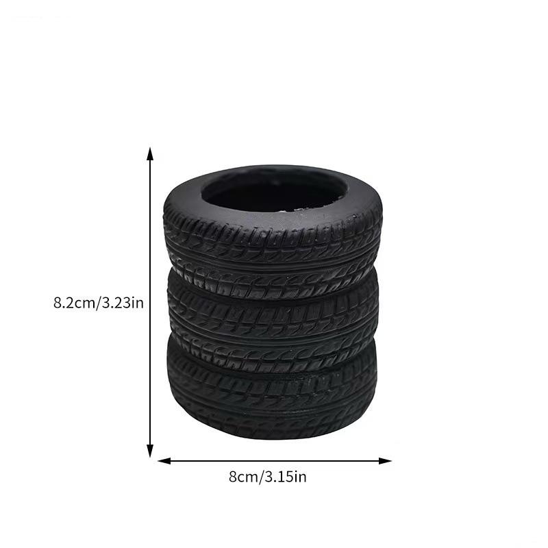 Tire Shaped Pen Holder Fun Desktop Stationery Organizer Space Saving Desk Storage for Home Office School Desk Decoration