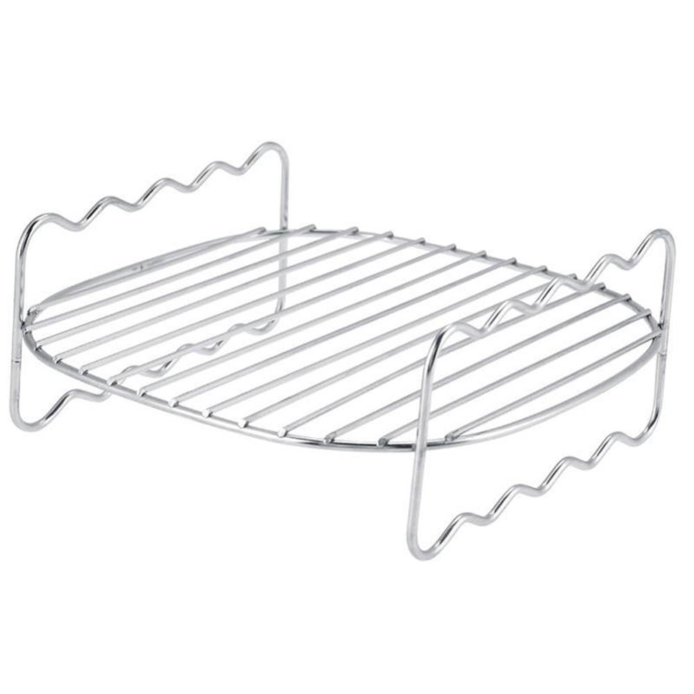 Double Layer Home Holder Air Fryer Accessories Baking Tray Barbecue Rack Air Fryer Rack Grill