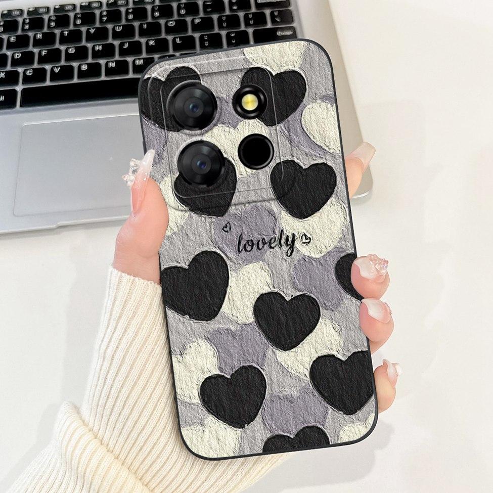 For ITEL A60s A662LM Case For ITEL A60 Cover Silicone Luxury Fashion Flowers Kawaii Girl Cute Shockproof Phone Case Bumper