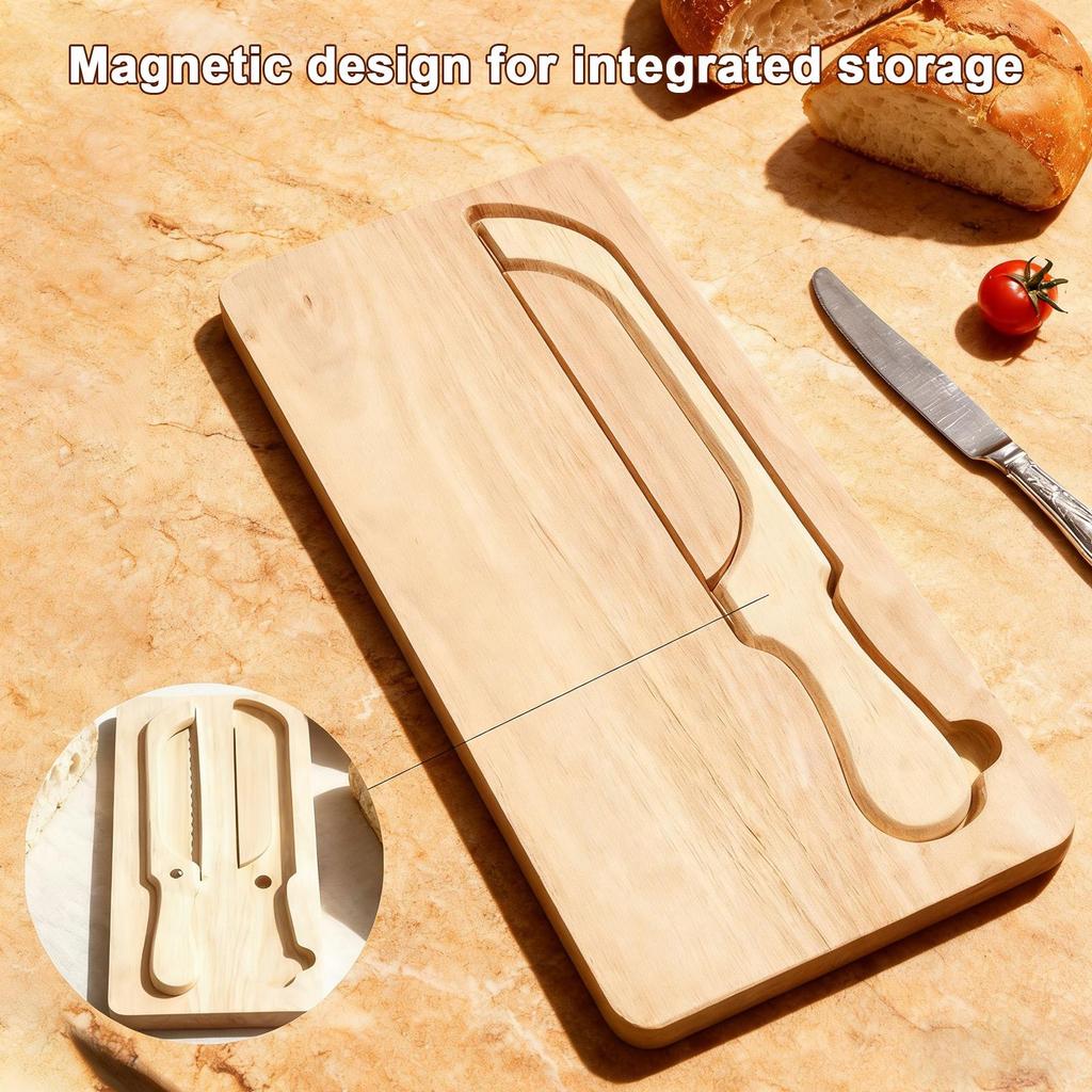 Хлеборезка Двусторонняя Пила-лучок для бейглов Резак для хлеба и Деревянный набор хлебной доски для Тоста Торта Багетов Завтрака Кондитеров