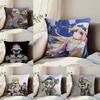 Anime G-Goblin S-Slayer Pillow Case Anti-dustmite Pillowcase Invisible zipper silky short plush Sofa cushion cover
