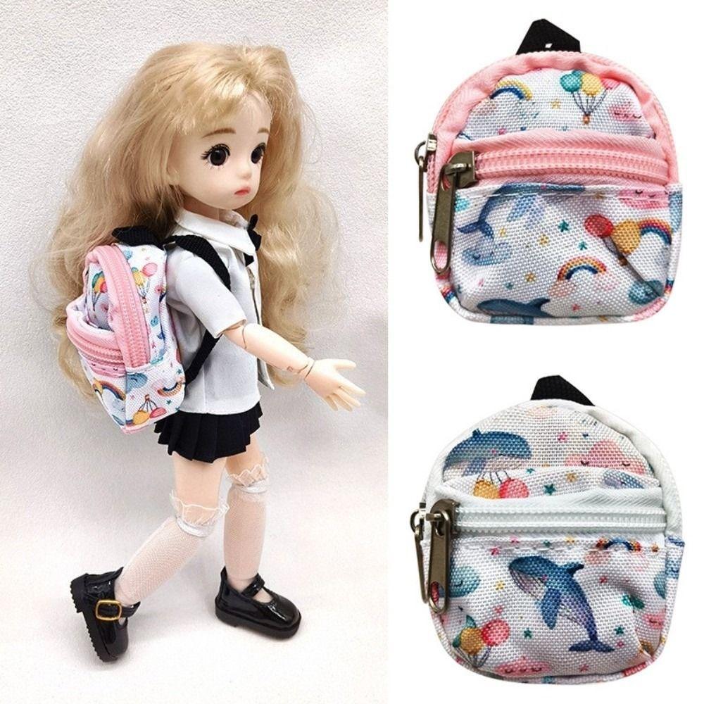 Cute Haversack Keychain Mini Backpack Travel Case Doll Bag Rucksack