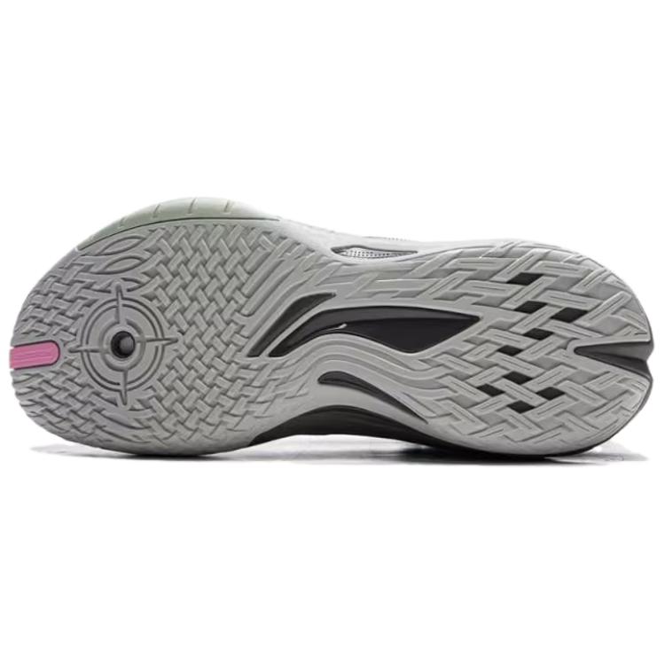 Li Ning износостойкие с поддержкой, упругим захватом, низкие, для уличного исполнения, баскетбольные кроссовки, мужские, серо-голубо-розовые, ABFV005-3