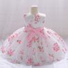 Lovely Print Flower Little Baby First Communion Dress Birthday Party Dress For Girls
