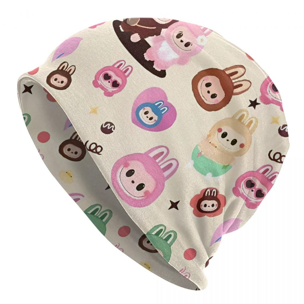 Cute Doll Monsters Bonnet Hats Hip Hop Outdoor Skullies Beanies Hat for Unisex Women Warm Dualuse Cap