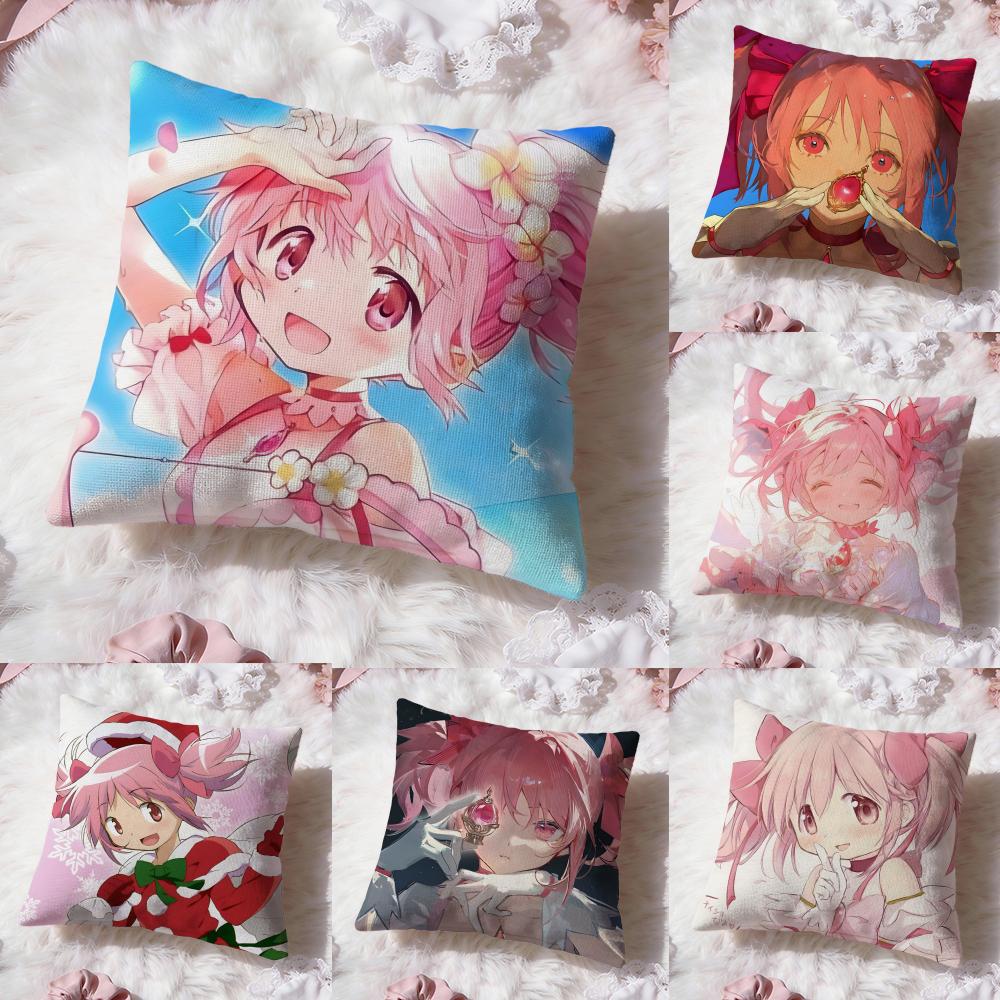P-Puella Magi Madoka Magica Наволочка Премиум-Комфорт Двусторонняя Наволочка - Дизайн "Два в Одном" для Любой Комнаты и Салона Автомобиля