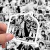 100 черно-белых граффити-стикеров в стиле "one piece": Мультяшные 2D Декоративные Наклейки для Телефонов, Багажа, Бутылок для Воды.