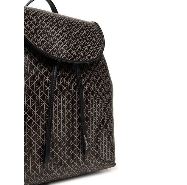 Рюкзак Calvin Klein Emblem Aop Flap Backpack LV04F3271G чёрный