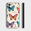 Art Butterfly For IPhone 17 Air 16 15 14 13 12 11 Pro Black Soft Cover Phone Case