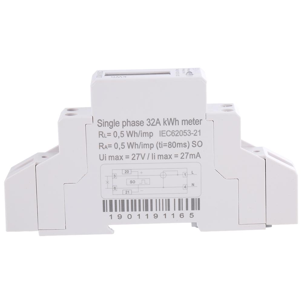 1P ЖК-цифровой дисплей Однофазный DIN-рейка Электроэнергия Потребление энергии Счетчик энергии