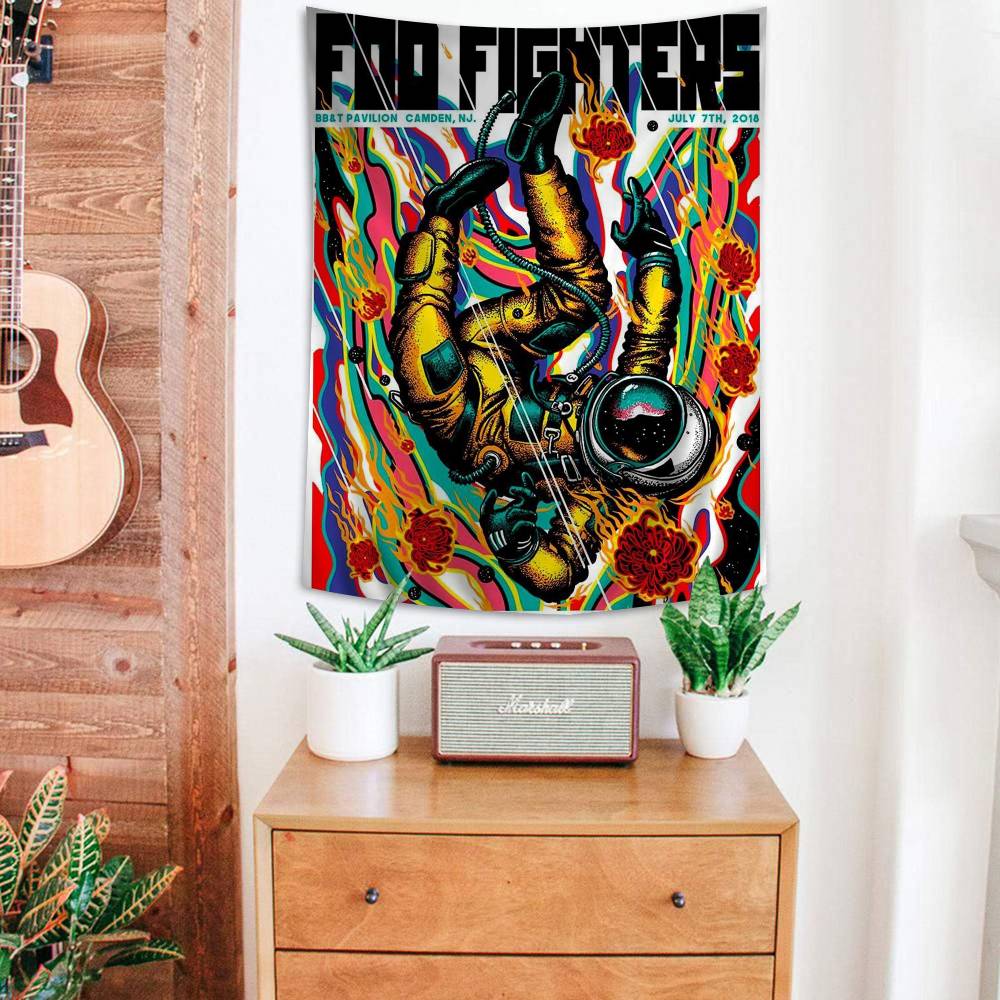 Гобелен с аниме-изображением группы Foo Fighters для гостиной, дома, общежития, декор для дома