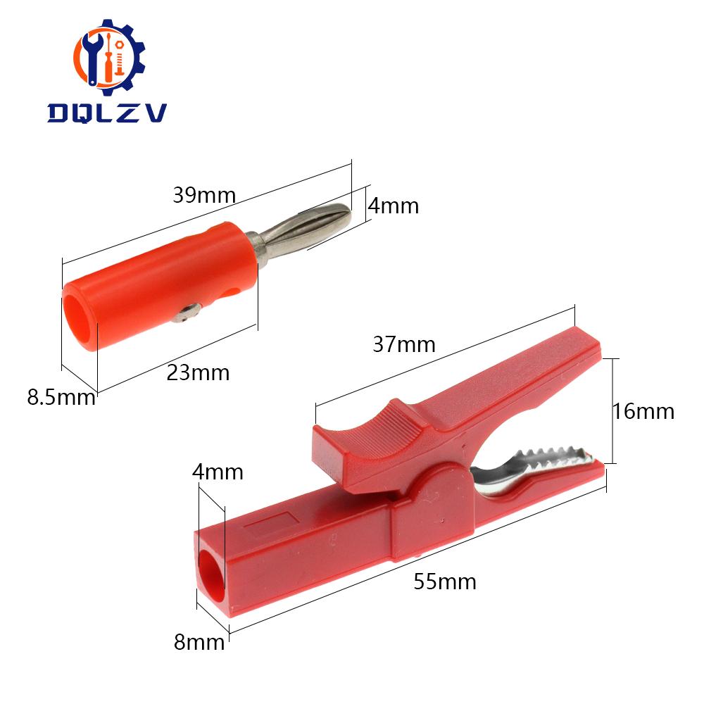 2PCS Battery Test Clip 55MM HV Alligator Clip For Banana Plug 4mm Multimeter Pen Cable Probes Crocodile Clip