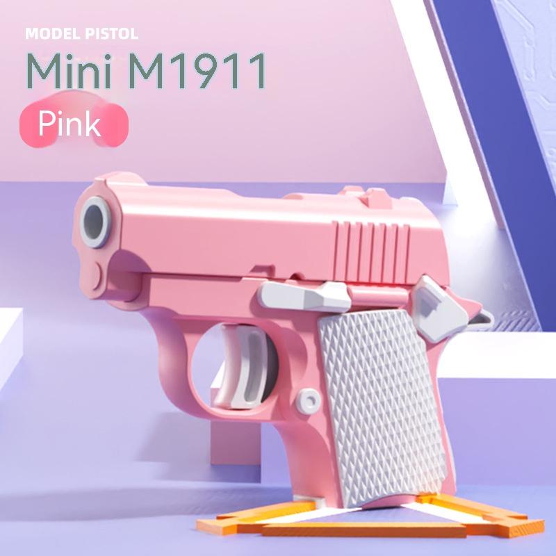 1911 Pistol 3D Printing Reverse Blowback Rifle Mini Decompression Plastic Pistol Toy Guns for Christmas Birthday Gift