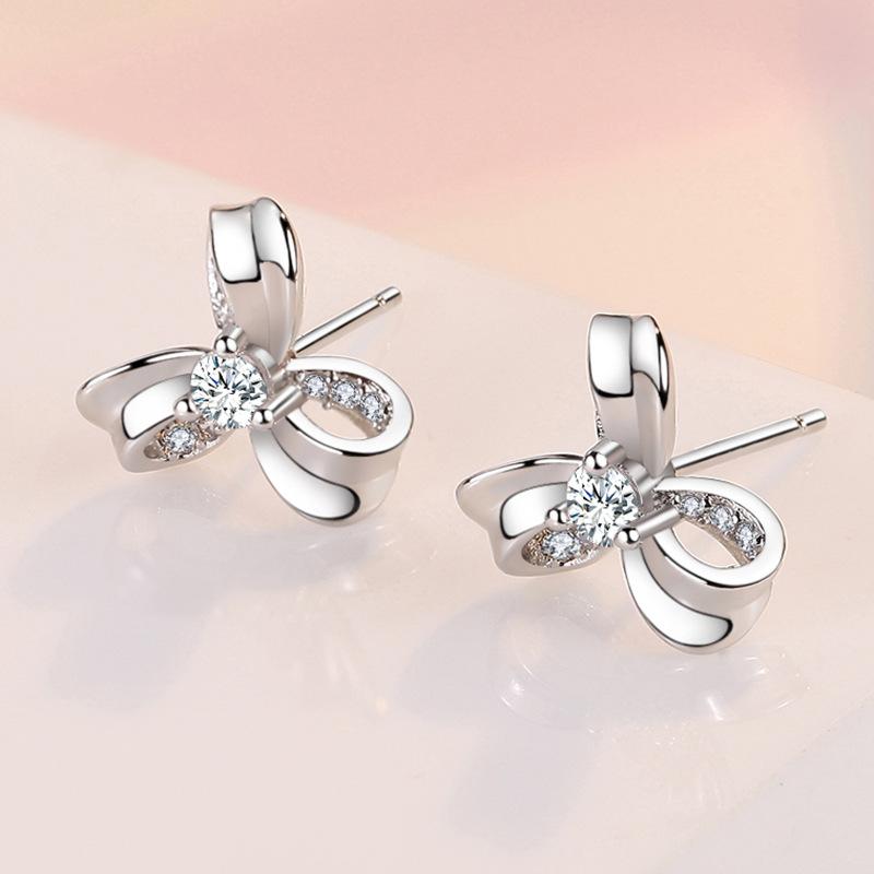 Серьги из стерлингового серебра 925 пробы, новые женские модные украшения, высокое качество, синие, розовые, белые, фиолетовые, с кристаллами циркона, хит продаж, серьги