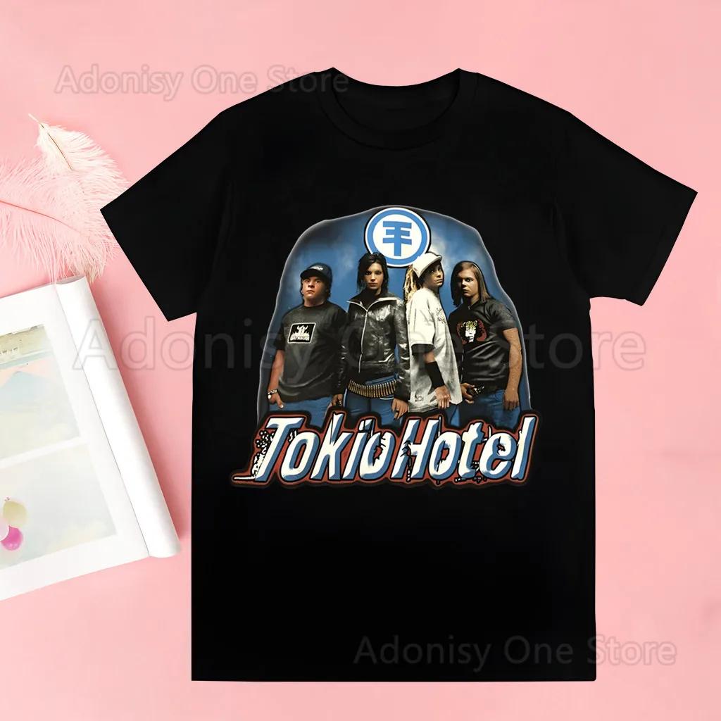 Rock Band Tokio Hotel Music Harajuku Print Unisex T-shirt Unisex Casual Shirt Short Sleeve Unisex T-shirt Graphic Printing