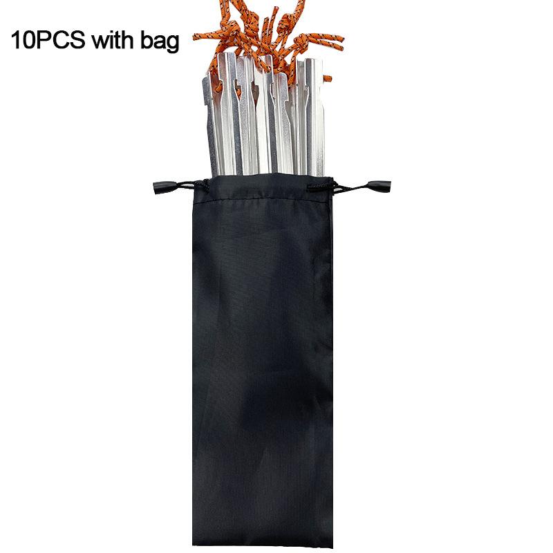 Колышки для палатки 18 см, алюминиевые колышки для палатки, гвозди со светоотражающей веревкой, оборудование для кемпинга и пешего туризма, аксессуары для палаток